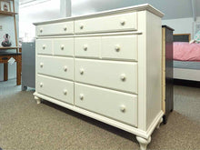 Broyhill Double Dresser in White with Wood Pulls