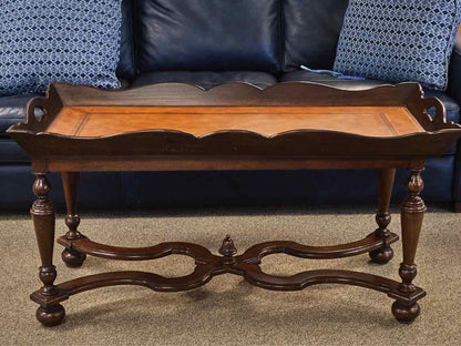 Mahogany Stain Tray Top Cocktail Table