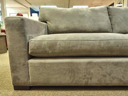 Crate & Barrel Two Cushion 'Axis' Sofa in Dark Grey