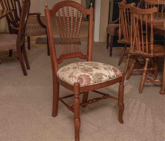 Set of 4 Ethan Allen 'Maison' Wheat Back Dining Chairs