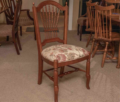 Pair Of Ethan Allen 'Maison' Wheat Back Dining Chairs