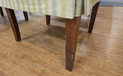 Set of 6 Striped Dining Chairs