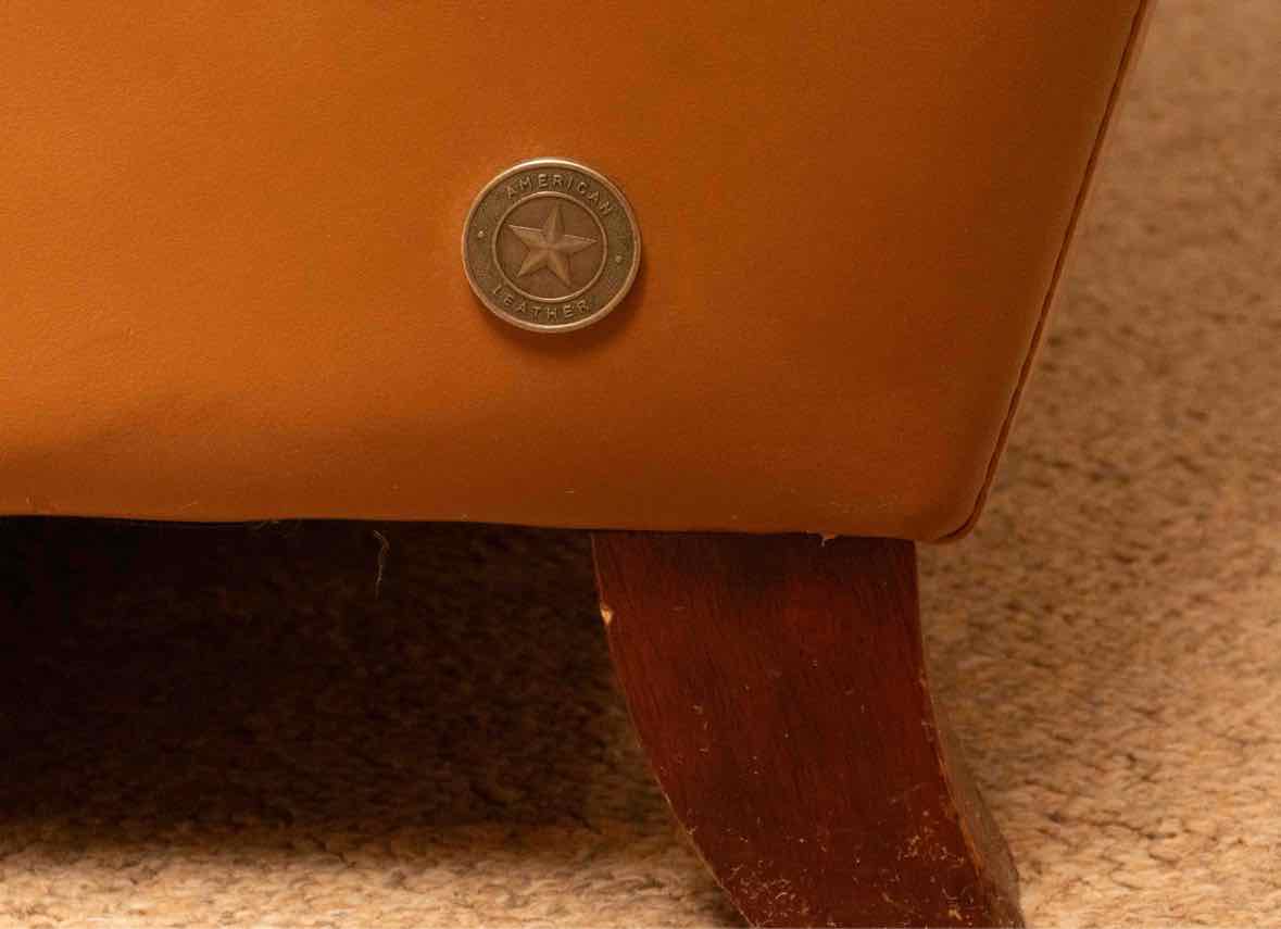 American Leather Caramel  Color Leather Recliner