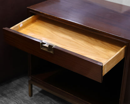 Pair of Thomas Pheasant for Baker Knapp and Tubbs Nightstands in Espresso