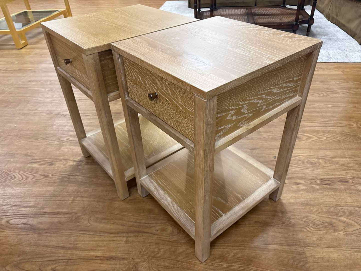 Williams Sonoma for West Elm Pair of 'Brennan' Side Tables