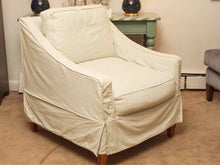 Boston Interiors  ' Sea Glass Light Blue'   Slipcoverd Chair