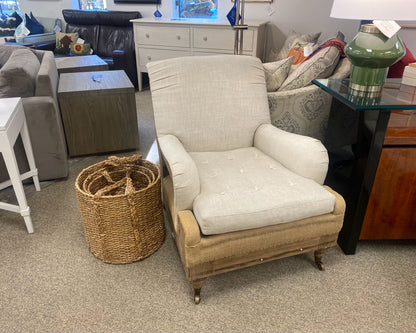 Restoration Hardware Deconstructed Arm Chair and Ottoman Set
