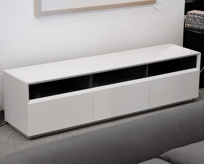 White 3 Drawer Media/Console Table