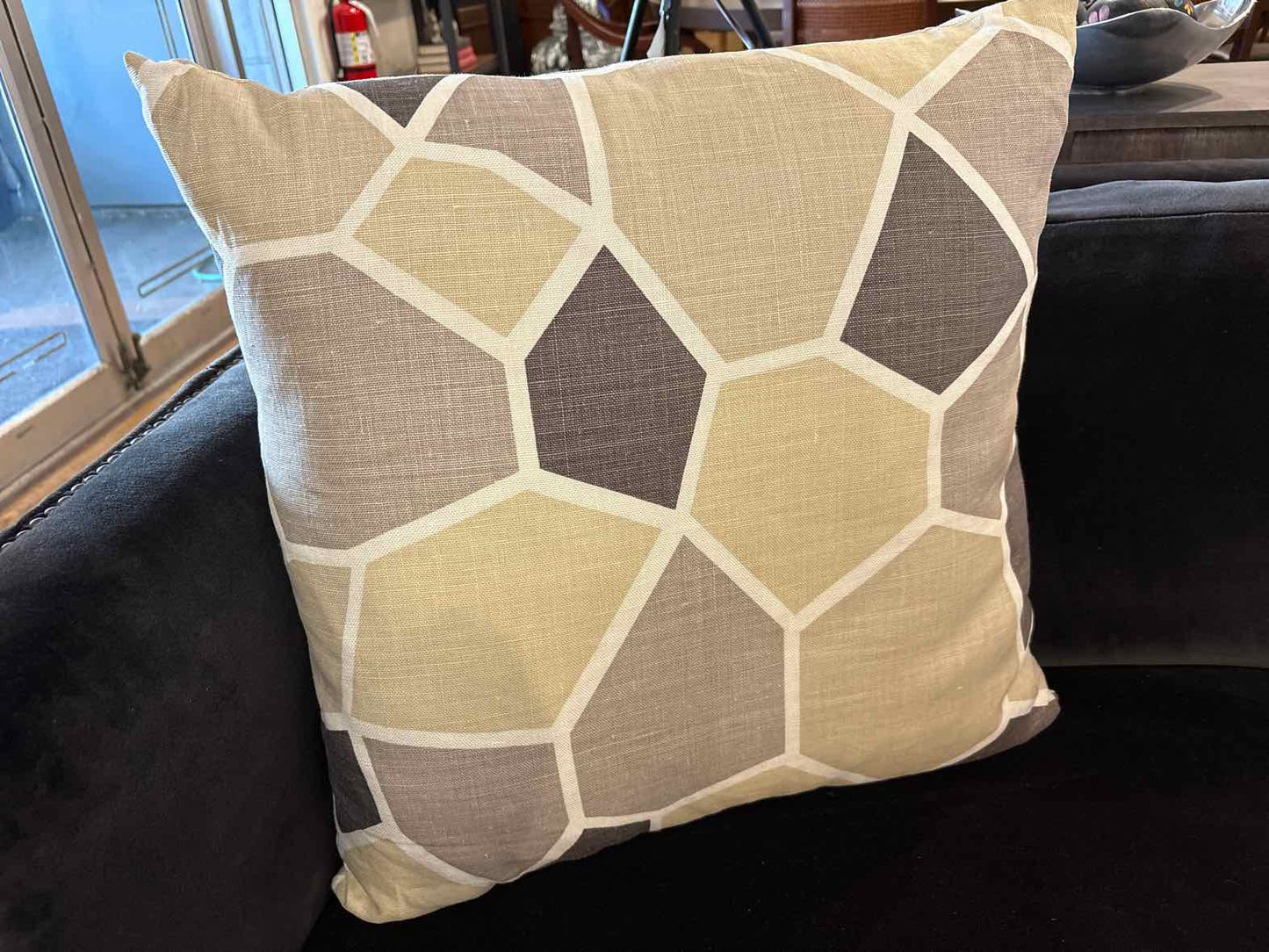 Abstract Geometric Block Accent Pillow