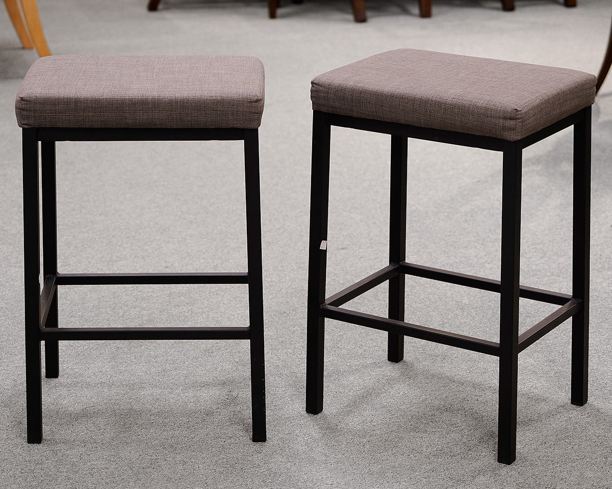 Pair of Amisco Upholstered Counter Stools