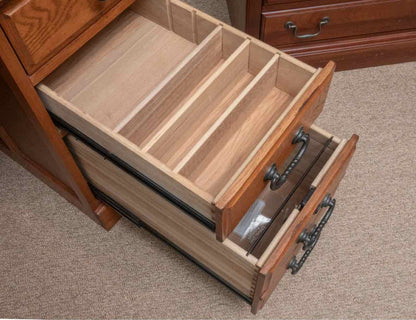 American Lifestyle Oak  15 Drawer, Mail Slots  Roll Top Desk