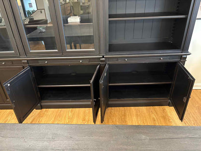 Arhaus 'Athens' 4-Piece Display Cabinet in Tuxedo Black