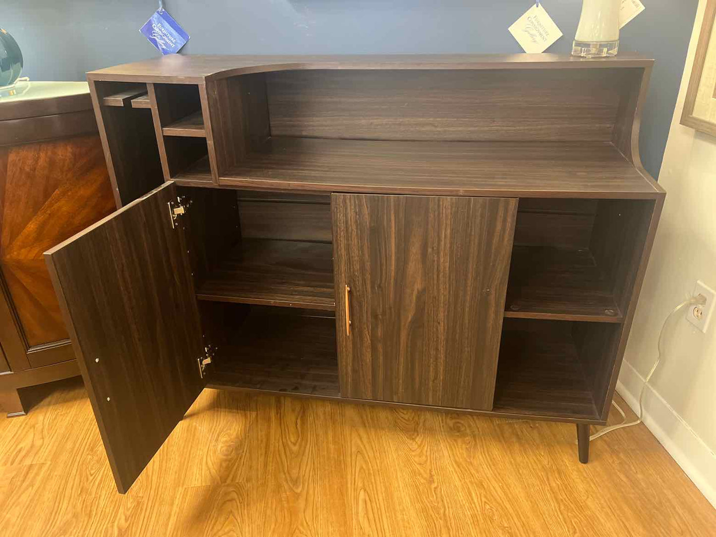 Dark Finish Bar Cabinet
