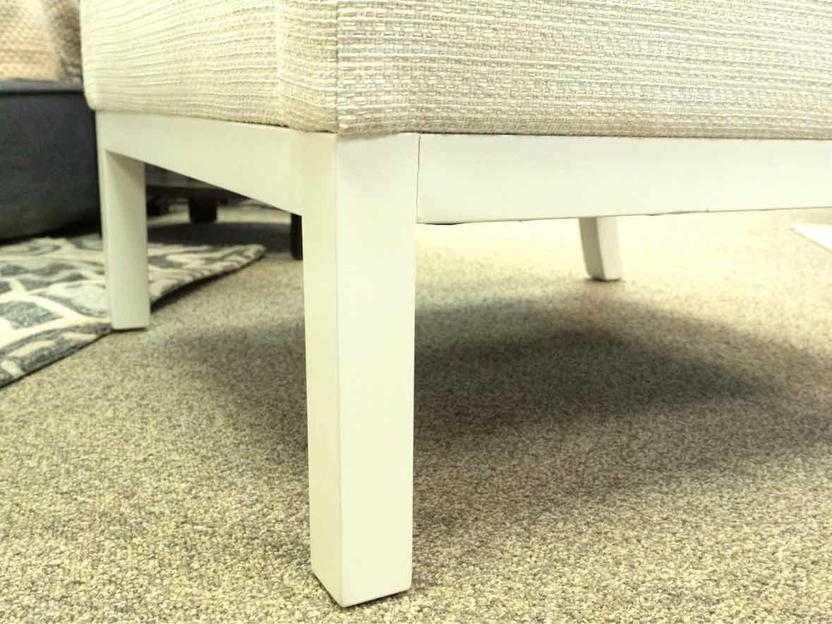 Custom Wing Chair in Cream Texture Fabric