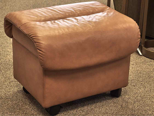 Ekornes Stressless Soft Ottoman Medium in Paloma Taupe Leather