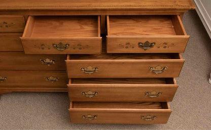 Hitchcock Maple 9 Drawer Double  Dresser