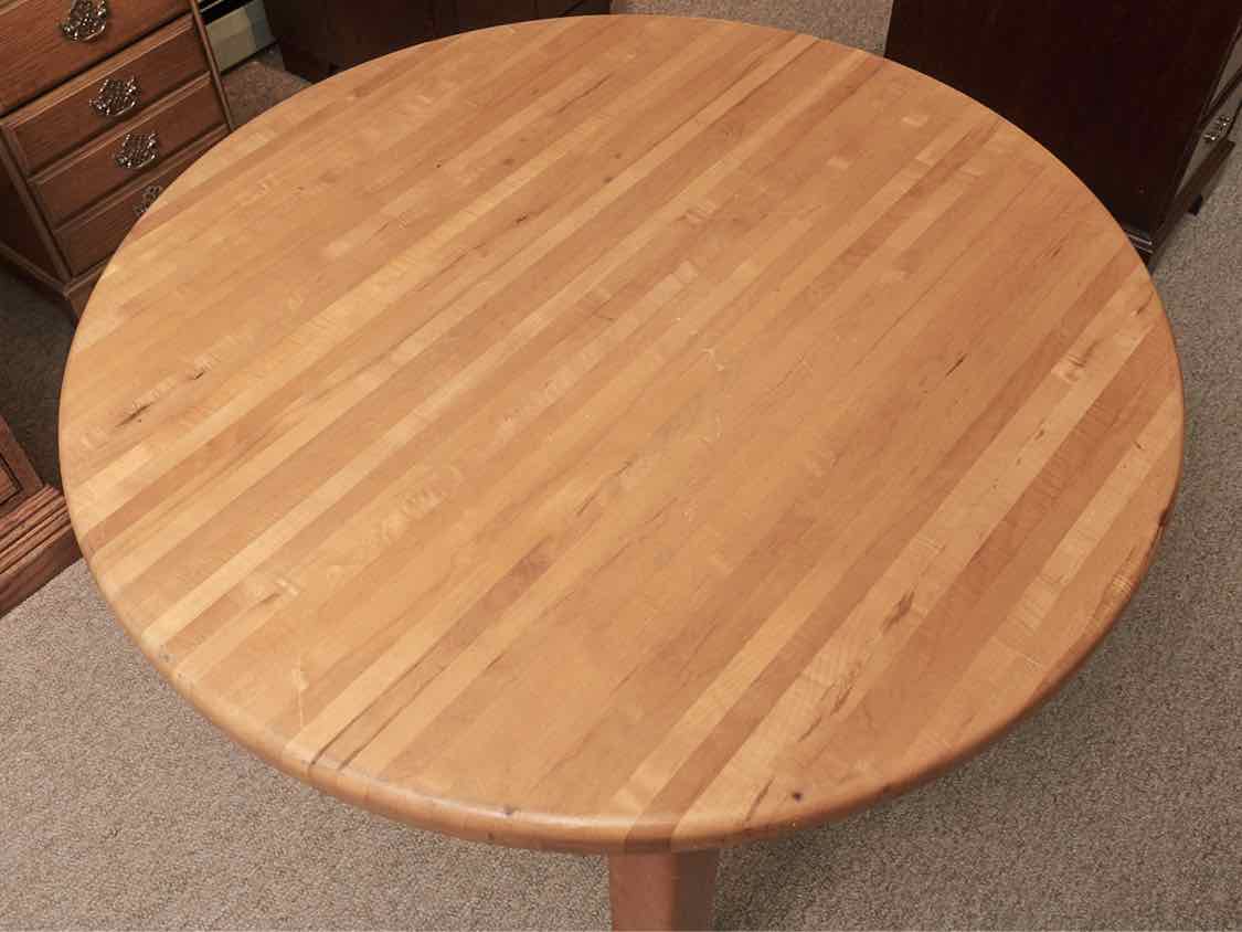 Butcher Block Round Dining Table