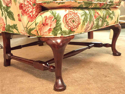 Wingback Floral Upholstered Chair