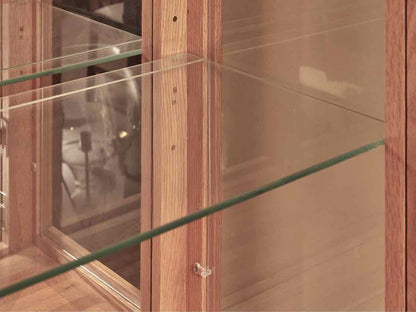 Vermont Hale  Oak Glass Doors  3 Drawer 3 Door & Glass Shelves  Hutch