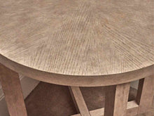 East At Main White Washed Finish Round Crisscross Base Accent Tables
