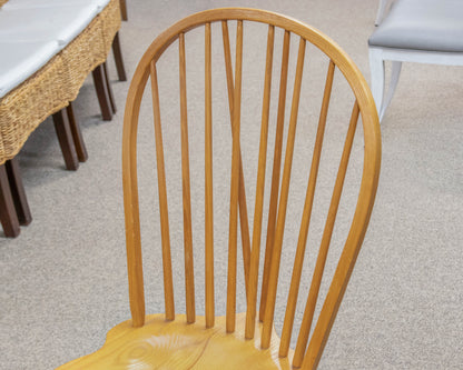 Set of Six  Windsor Oak Dining Chairs In Honey Finish