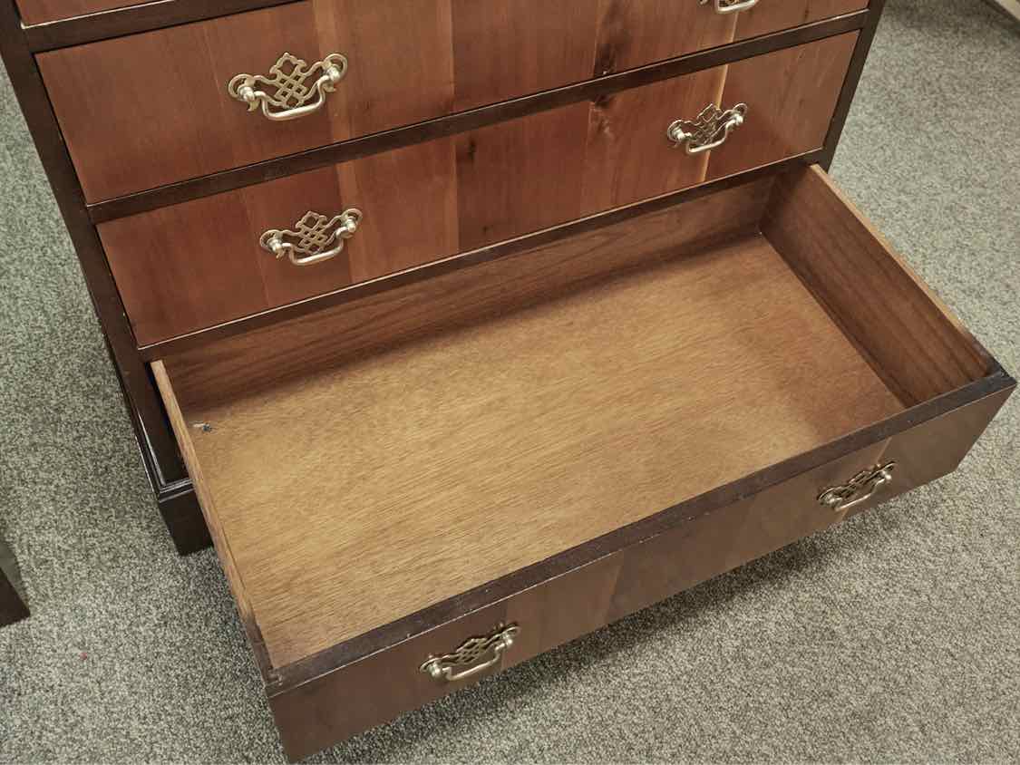 Pair of Two Tone Mahogany Four Draw Chippendale Chests