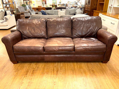 American Leather Brown Three Seater Sofa