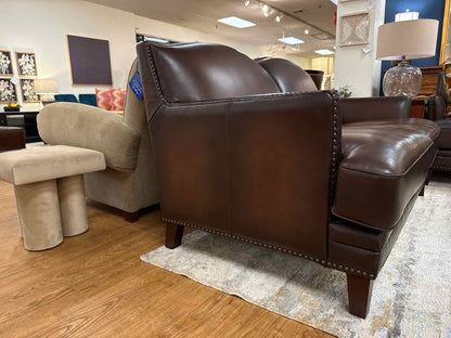 Chocolate Leather Loveseat