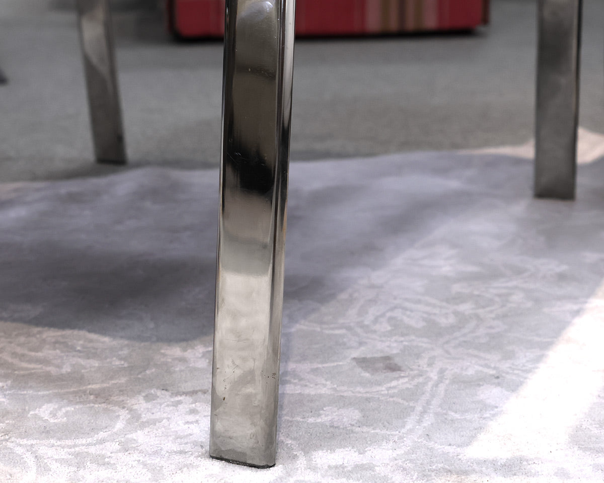 Pair of Leather and Chrome Chairs