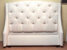 Boston Interiors  Ivory Upholstered Tufted With Nailhead Trim Full Bed