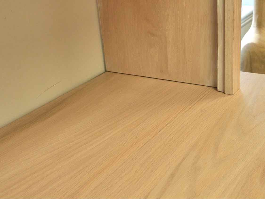 Custom Solid Limed Oak Two Piece Display Cabinet