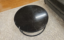 CB2 Smart Round Marble Cocktail Table