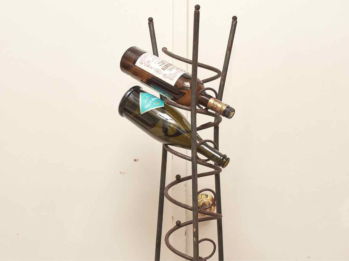 Black Steel 8 Wine Bottle Holder
