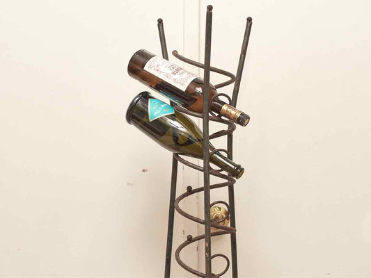 Black Steel 8 Wine Bottle Holder
