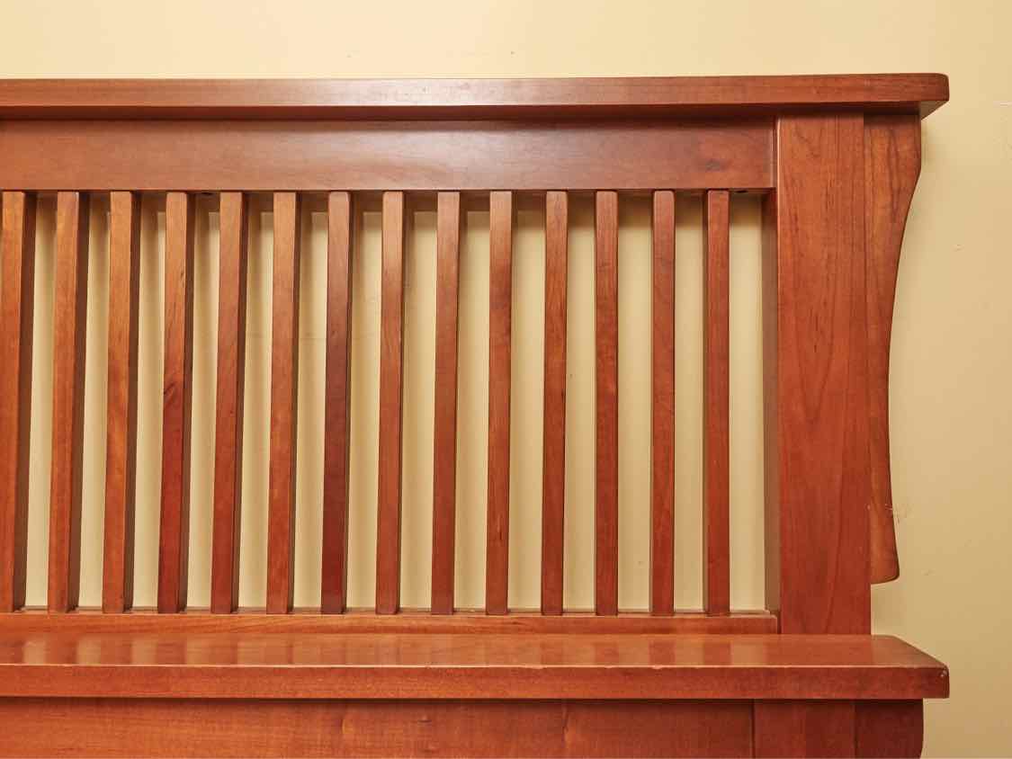Kincaid Cherry Mission Style  Queen Bed Includes Wooden Siderails & Slats