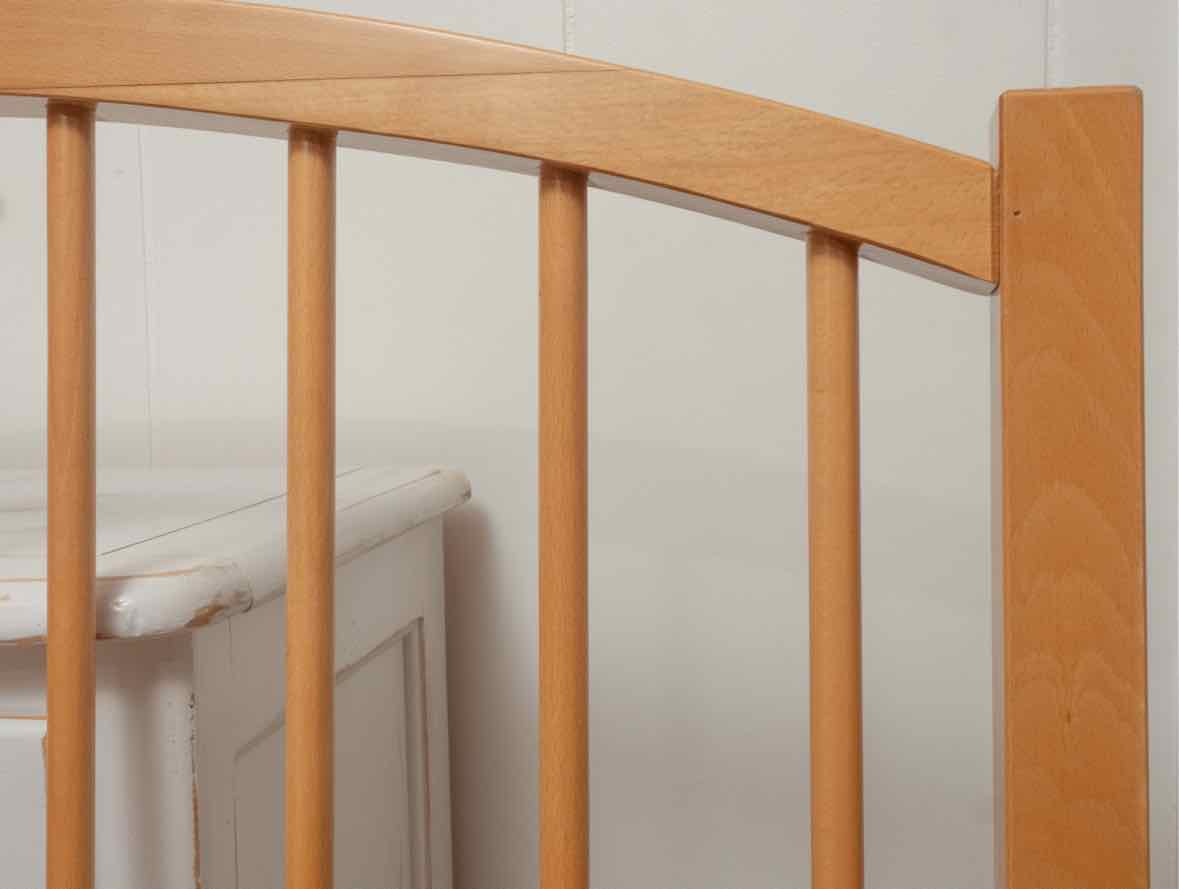 Maple Twin Bow Back Bed  with Spindles