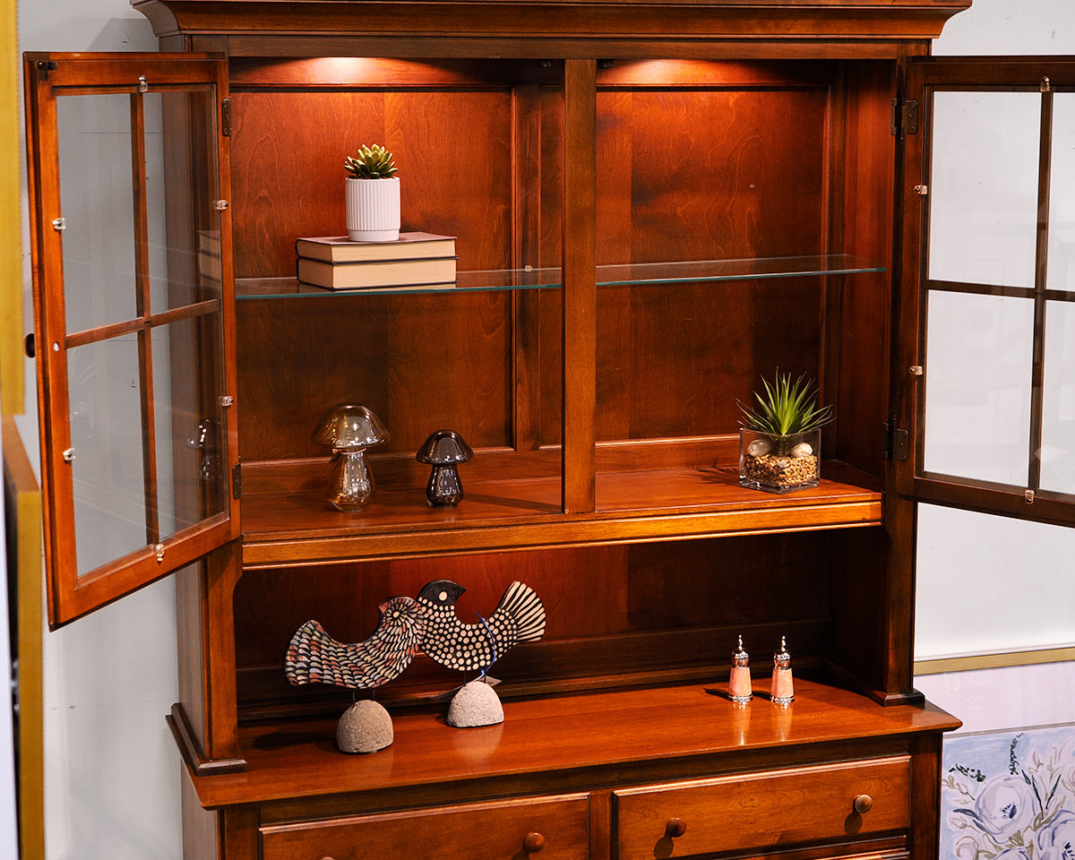 Nichols & Stone Two-Piece China Cabinet