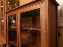Pompanoosuc Mills Natural Cherry 3 Shelf 2 Glass Door Display Cabinet