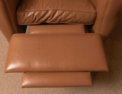 American Leather Caramel  Color Leather Recliner