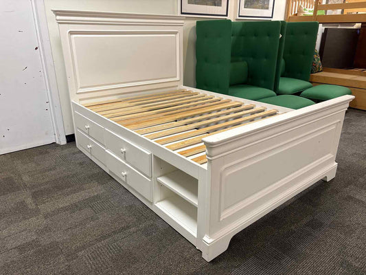 Full Storage Bed in White