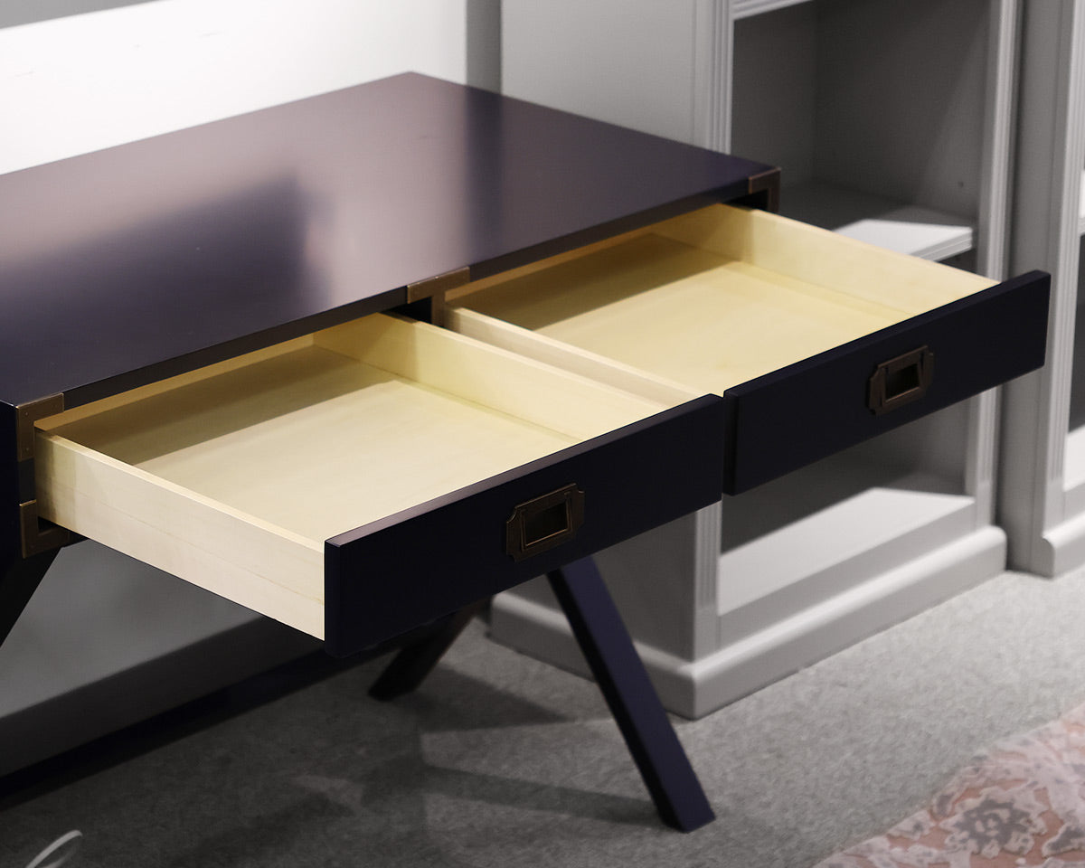 Crate & Barrel Navy Desk