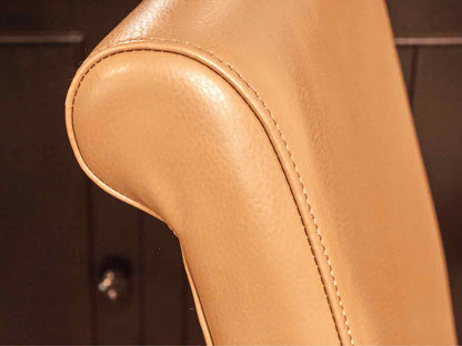Pair Of Faux Leather 'Butterscotch' Espresso Legs Dining Chairs