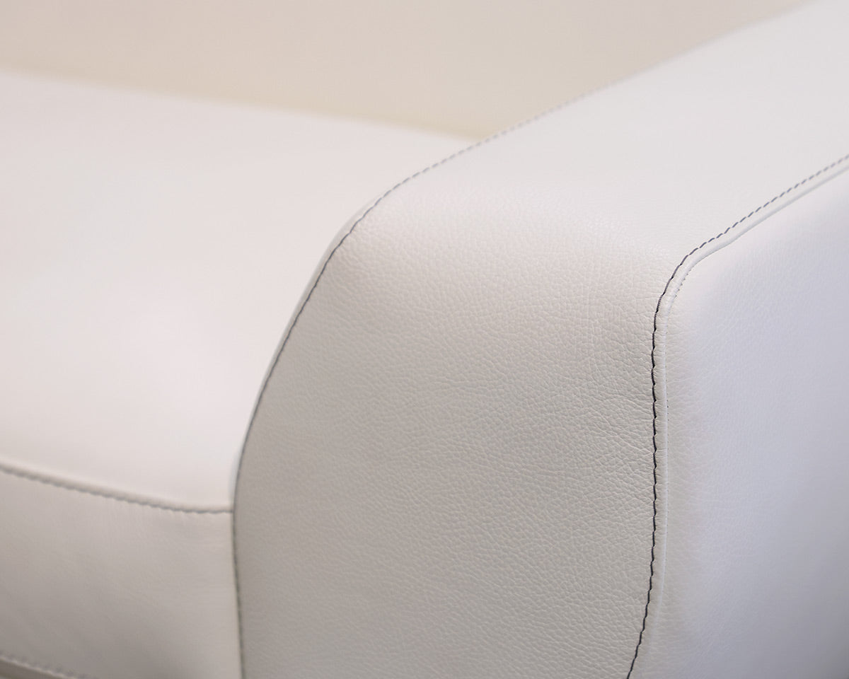 Roche Bobois White Leather Two-Piece Sectional