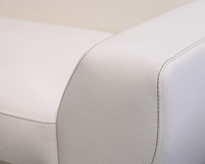 Roche Bobois White Leather Two-Piece Sectional