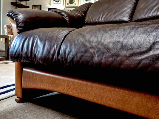 Ekornes Stressless 'Olso Chocolate Brown  Leather  Loveseat