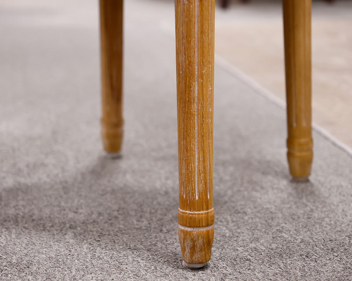 Set of 6 French Country Oval Back Dining Chairs