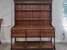 English Oak 2 Piece Welsh Cabinet with 6 Drawers & Shelf