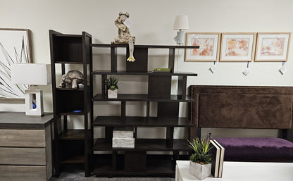 Deep Espresso Asymmetrical Display Shelf