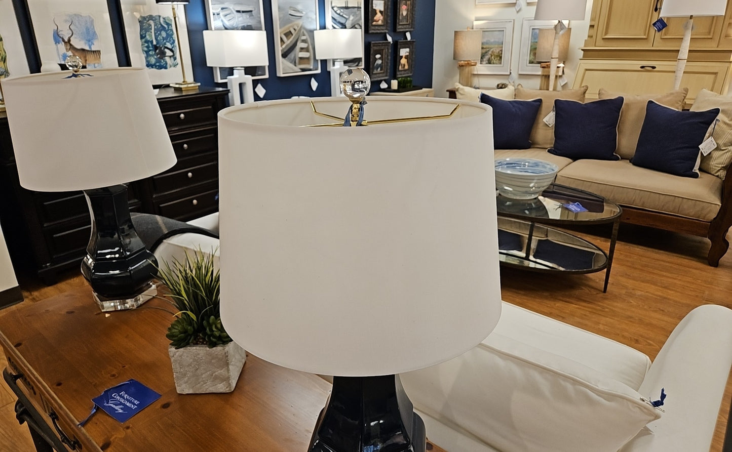 Porcelain Deep Blue Lucille Lamp