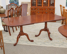 Henkel Harris Solid Mahogany Double Pedestal Dining Tables w/  3 Leaves (16")